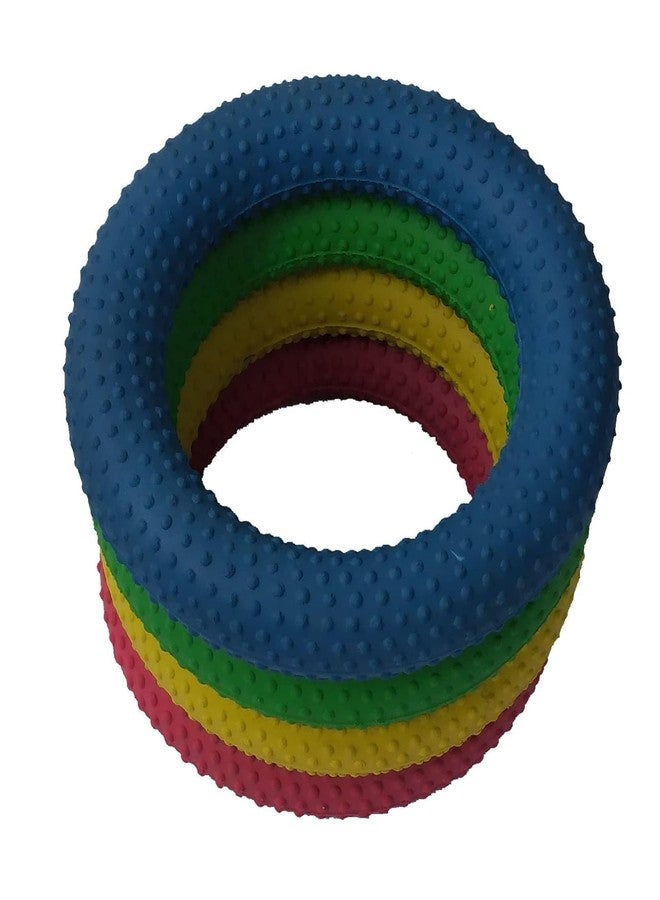 CRAZX CRAXZ Tennis Rings: Outdoor Party, Beach & Playground Game for Adults, Kids & Families - Rubber Dotted Disks for Tennikoit Games (Pack of 4) - Image 3